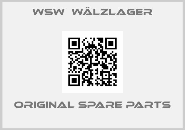 WSW  Wälzlager