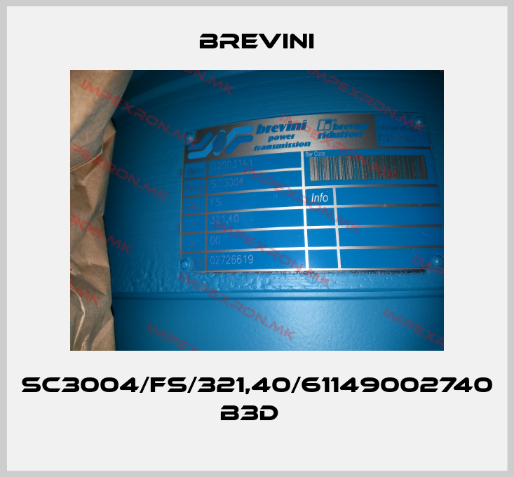 Brevini-SC3004/FS/321,40/61149002740 B3D  price