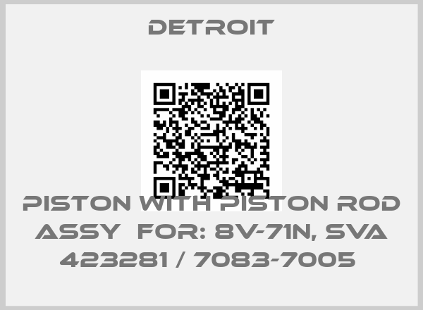 Detroit-Piston with piston rod assy  For: 8V-71N, SVA 423281 / 7083-7005 price