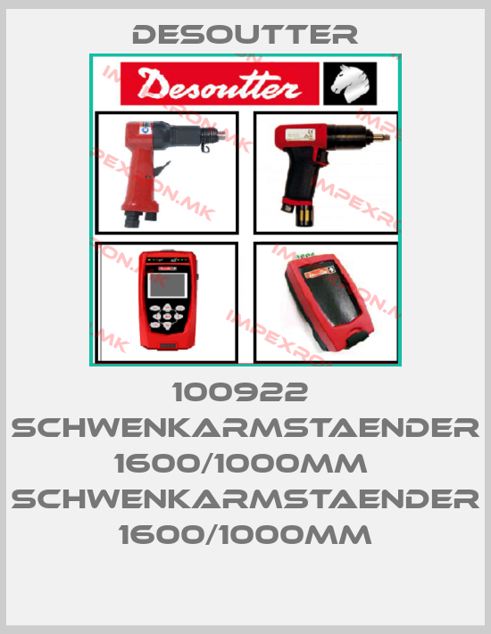 Desoutter-100922  SCHWENKARMSTAENDER 1600/1000MM  SCHWENKARMSTAENDER 1600/1000MMprice