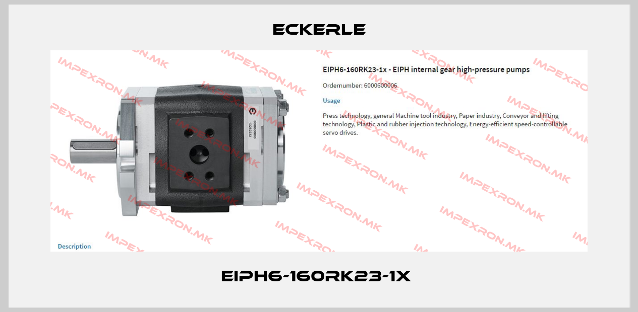 Eckerle-EIPH6-160RK23-1x price