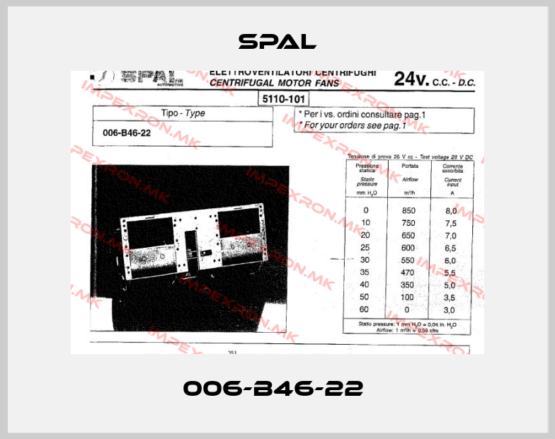 SPAL-006-B46-22 price