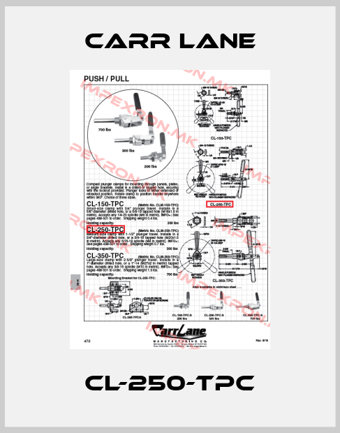 Carr Lane-CL-250-TPCprice