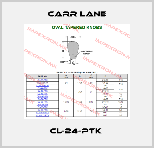 Carr Lane-CL-24-PTK price