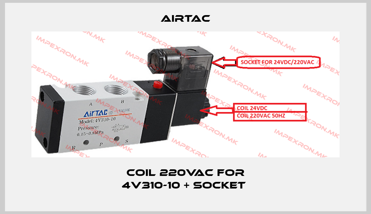 Airtac-COIL 220VAC FOR 4V310-10 + SOCKET price