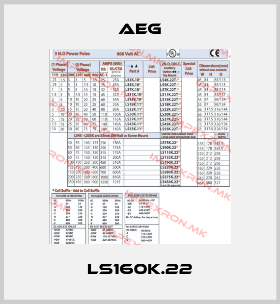 AEG-LS160K.22price