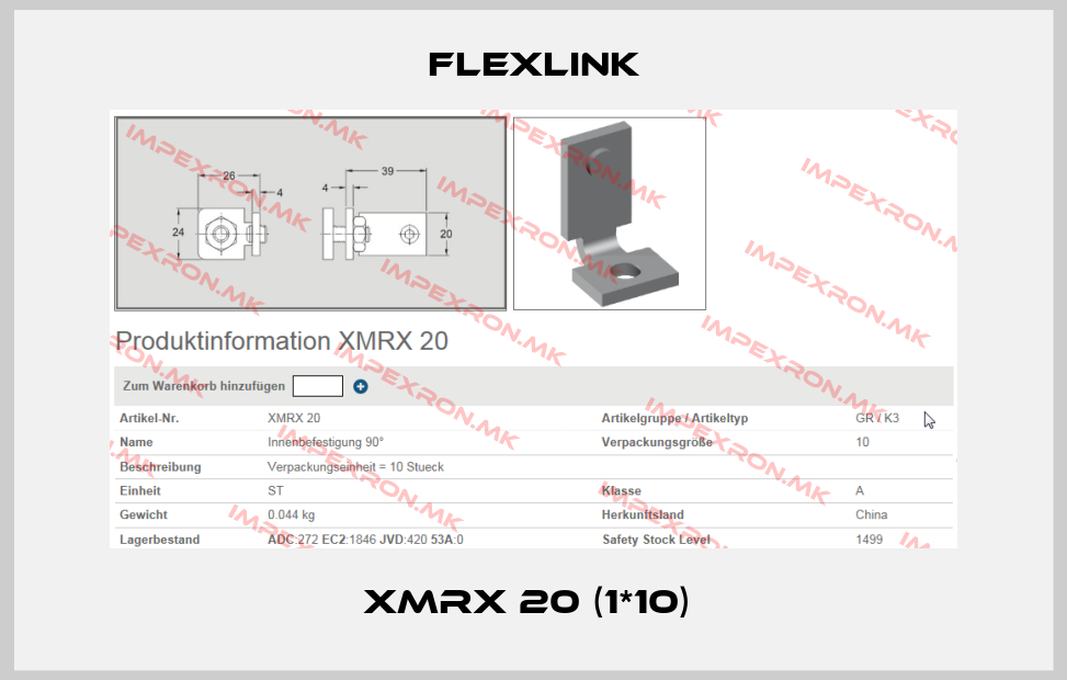 FlexLink-XMRX 20 (1*10) price