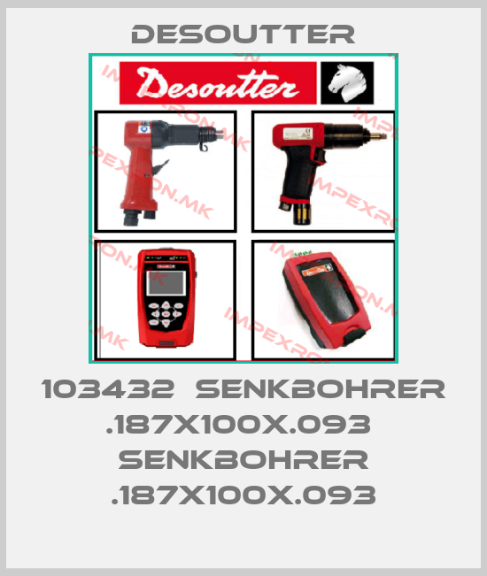 Desoutter-103432  SENKBOHRER .187X100X.093  SENKBOHRER .187X100X.093price