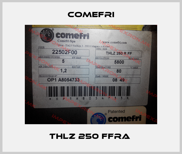 Comefri-THLZ 250 FFRA price