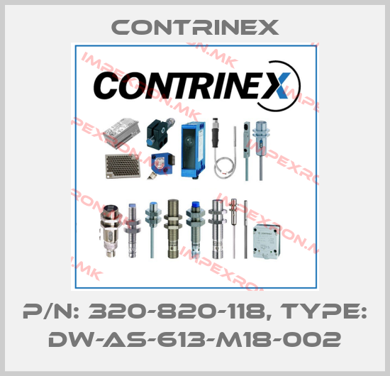 Contrinex-P/N: 320-820-118, Type: DW-AS-613-M18-002price