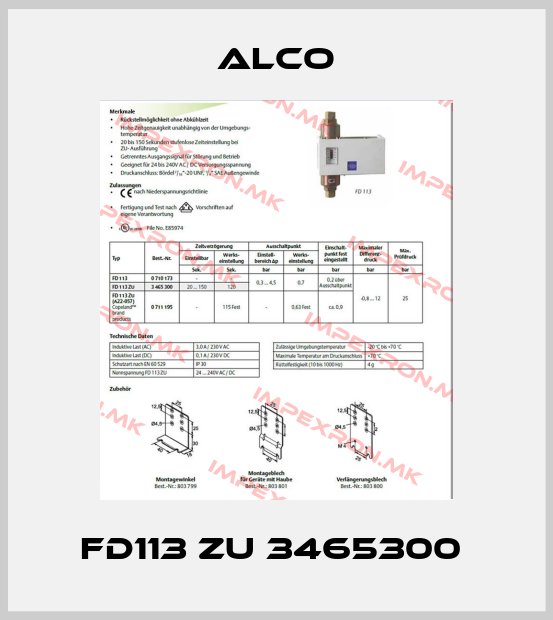 Alco-FD113 ZU 3465300 price