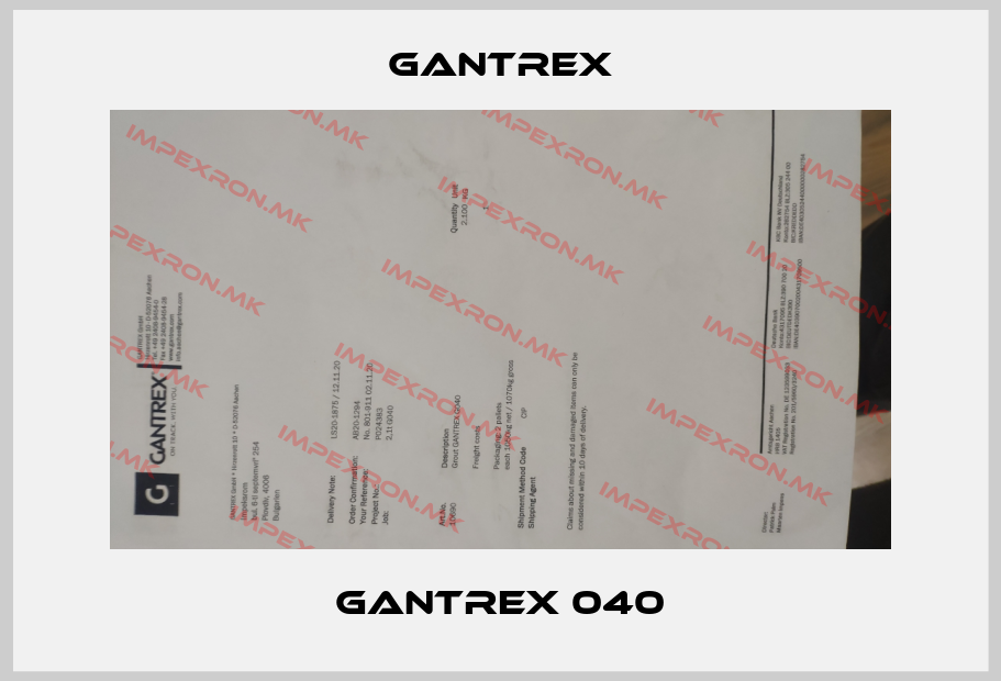 Gantrex Europe