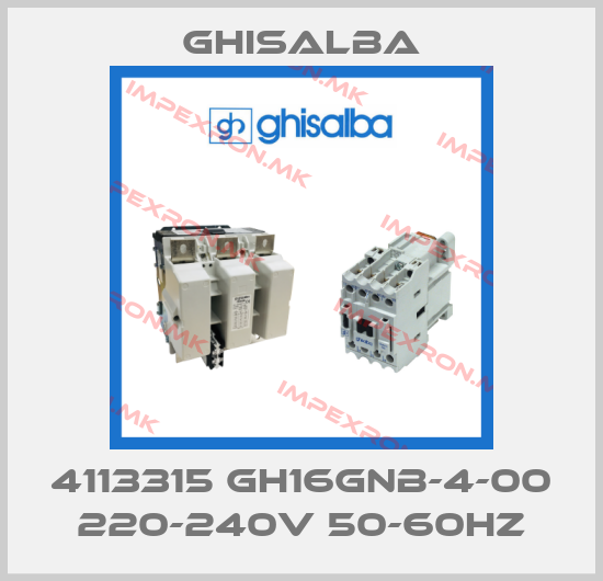 Ghisalba-4113315 GH16GNB-4-00 220-240V 50-60HZprice