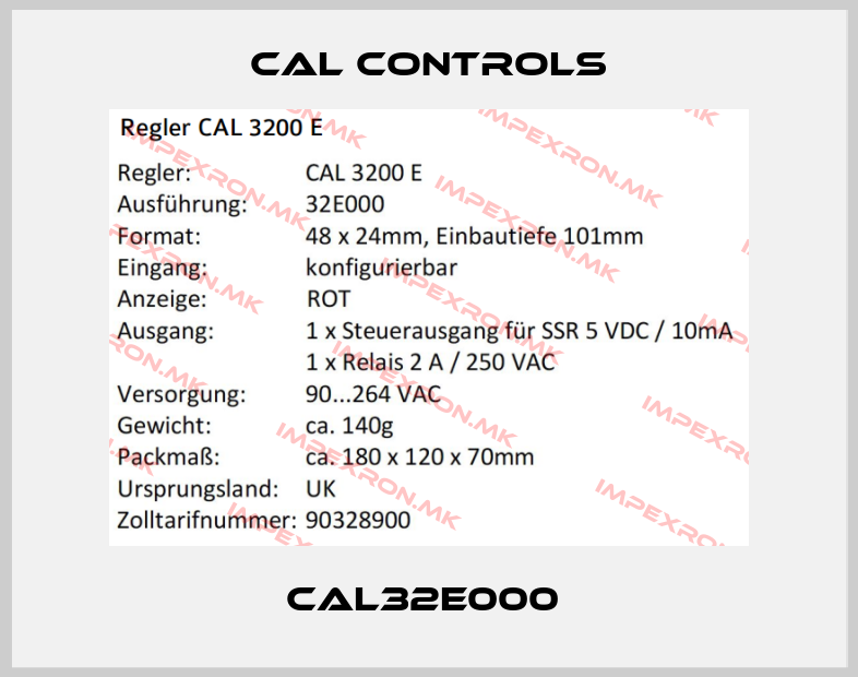 Cal Controls Europe