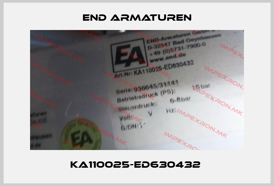 End Armaturen-KA110025-ED630432 price