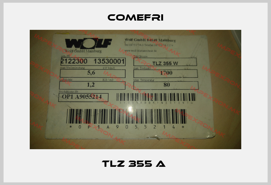 Comefri-TLZ 355 A price