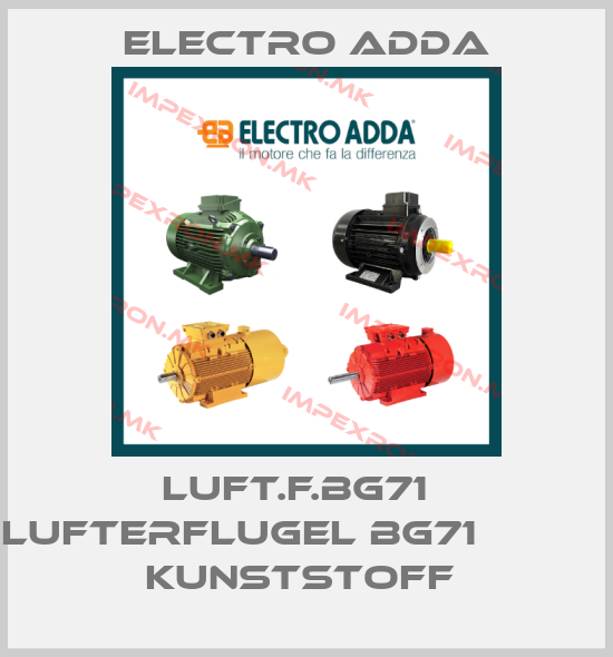 Electro Adda-LUFT.F.BG71   LUFTERFLUGEL BG71               KUNSTSTOFF price