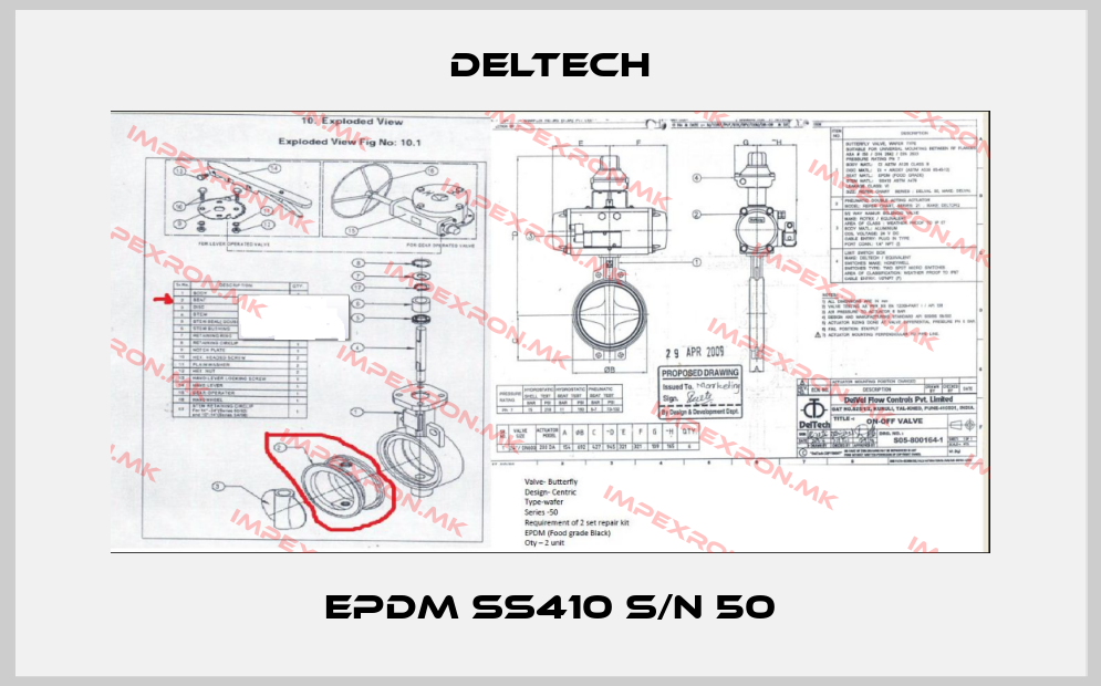 Deltech-EPDM SS410 S/N 50price