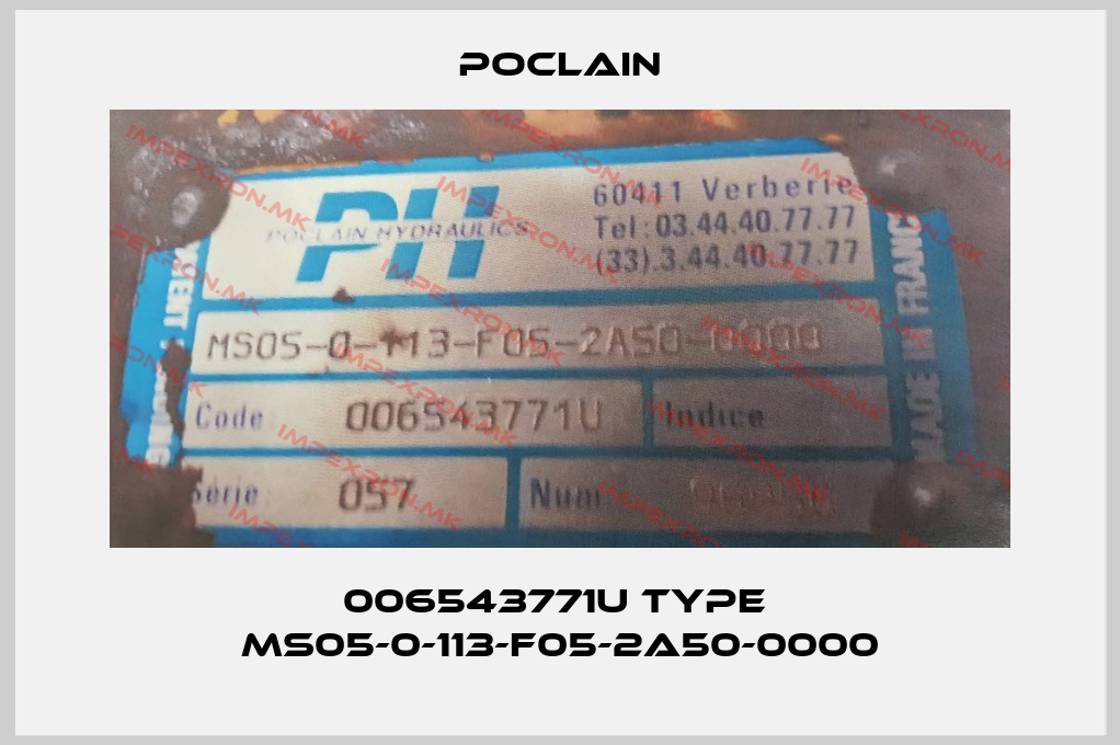 Poclain-006543771U Type  MS05-0-113-F05-2A50-0000price