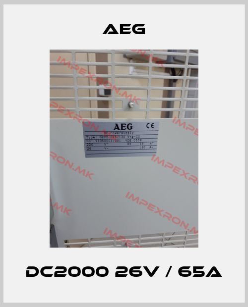 AEG-DC2000 26V / 65Aprice