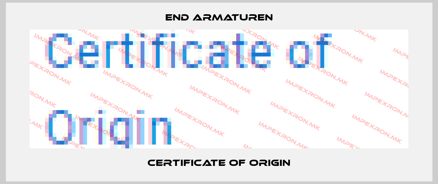 End Armaturen-Certificate of Originprice