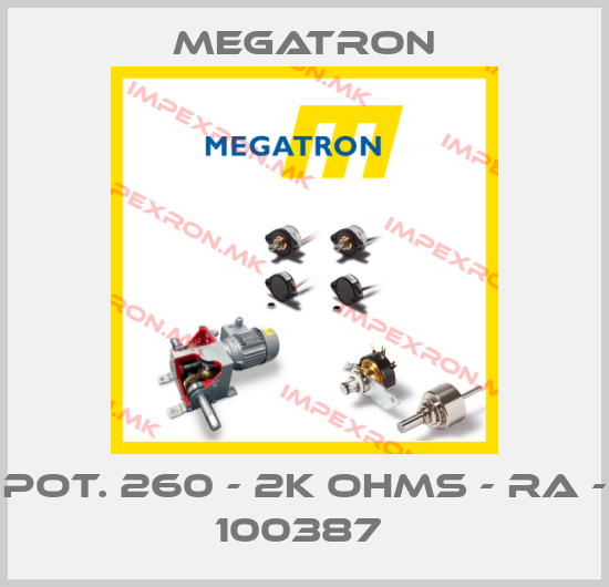 Megatron-POT. 260 - 2K OHMS - RA - 100387 price