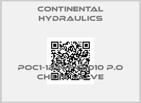 Continental Hydraulics-POC1-12-N-F-O-010 P.O CHECK VALVEprice