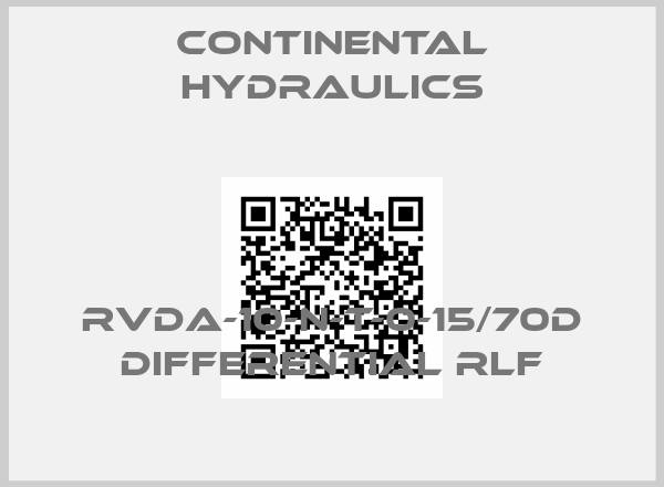 Continental Hydraulics-RVDA-10-N-T-0-15/70D DIFFERENTIAL RLFprice