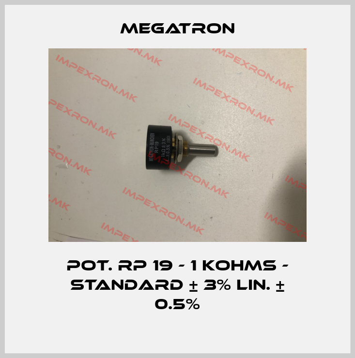 Megatron-POT. RP 19 - 1 KOHMS - STANDARD ± 3% LIN. ± 0.5%price