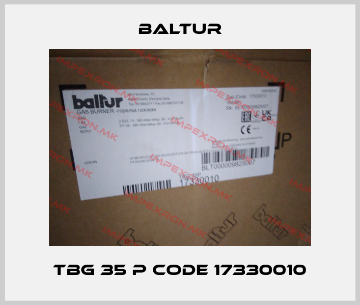 Baltur-TBG 35 P code 17330010price