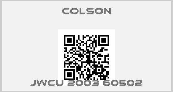 Colson-JWCU 2003 60502price