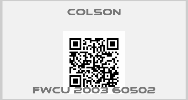 Colson-FWCU 2003 60502price