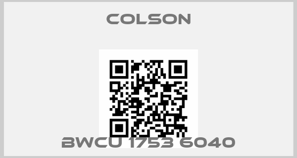 Colson-BWCU 1753 6040price