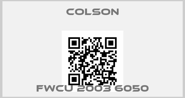 Colson-FWCU 2003 6050price