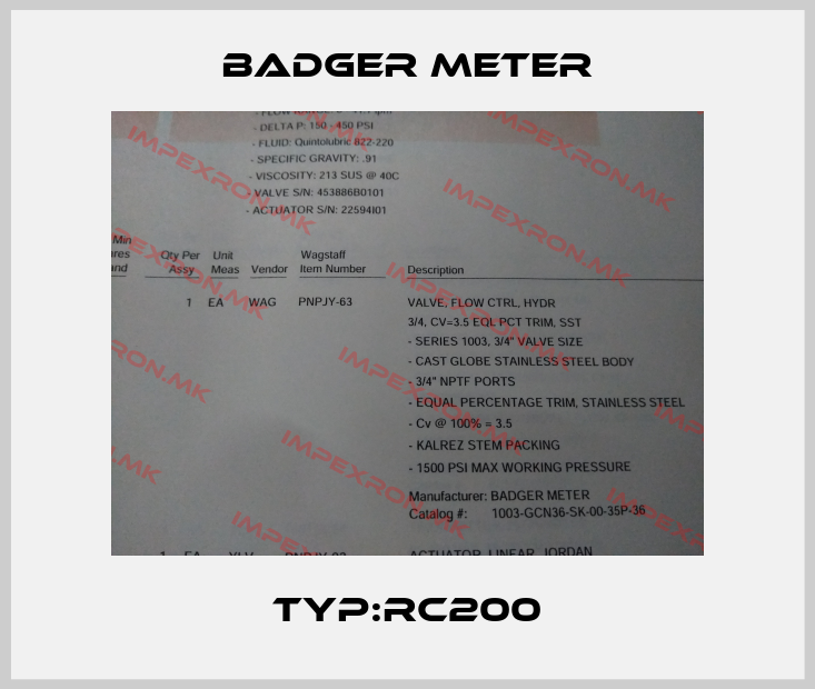 Badger Meter-Typ:RC200price