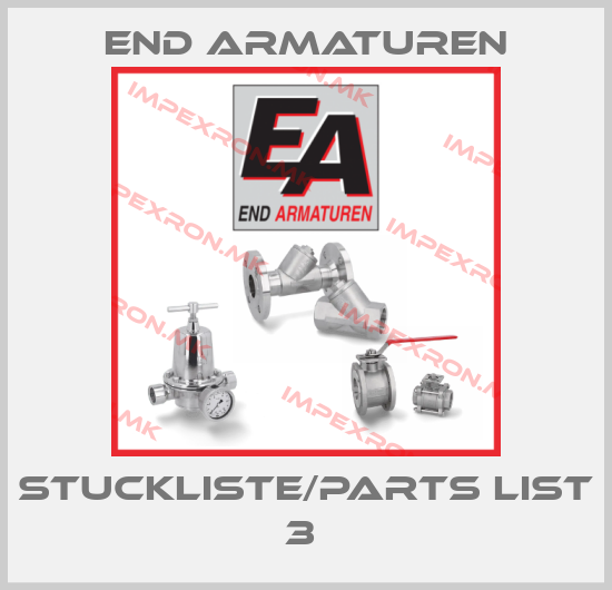 End Armaturen-stuckliste/parts list 3 price