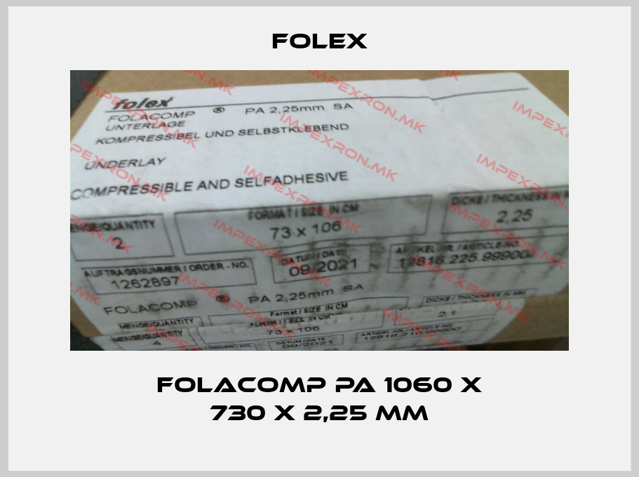 Folex-Folacomp PA 1060 x 730 x 2,25 mmprice