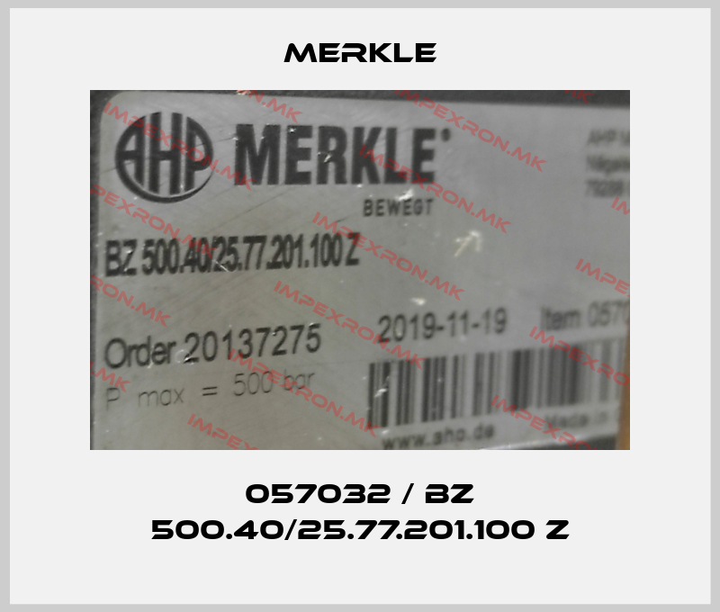 Merkle-057032 / BZ 500.40/25.77.201.100 Zprice