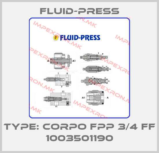 Fluid-Press-TYPE: CORPO FPP 3/4 FF 1003501190price