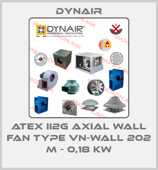 Dynair-Atex II2G Axial wall fan type VN-Wall 202 M - 0,18 kWprice