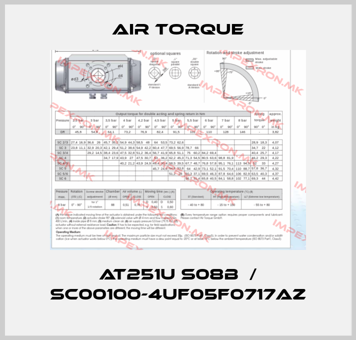 Air Torque-AT251U S08B  / SC00100-4UF05F0717AZprice