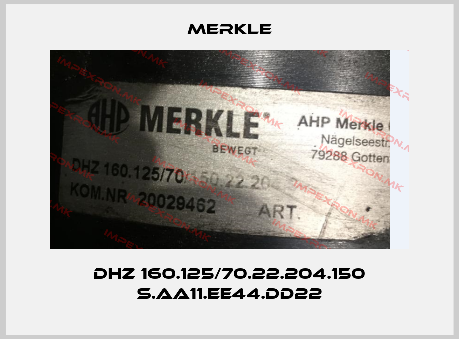 Merkle-DHZ 160.125/70.22.204.150 S.AA11.EE44.DD22price