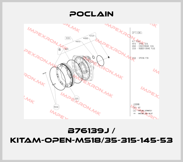 Poclain-B76139J / KITAM-OPEN-MS18/35-315-145-53price