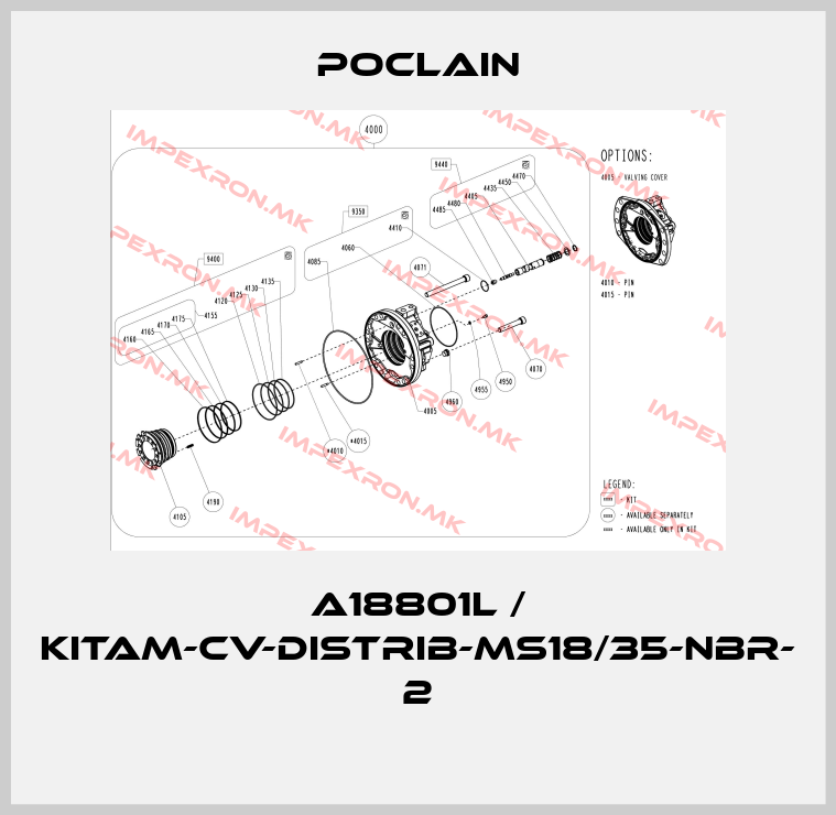 Poclain-A18801L / KITAM-CV-DISTRIB-MS18/35-NBR- 2price