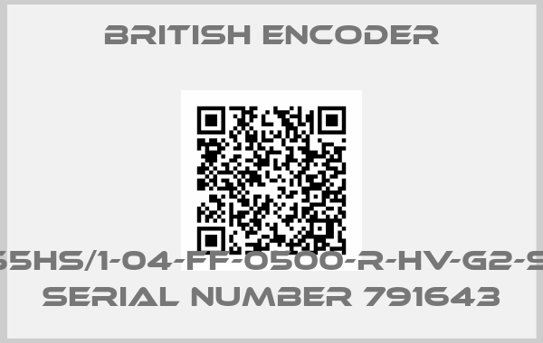 British Encoder-755HS/1-04-FF-0500-R-HV-G2-ST, serial number 791643price