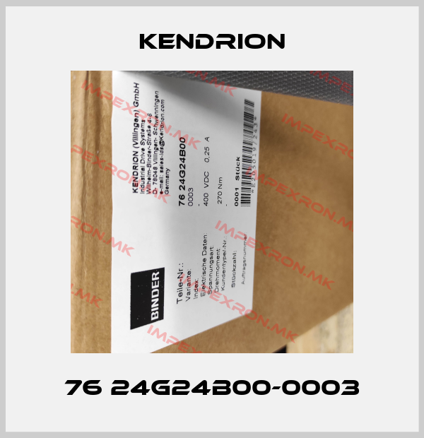 Kendrion-76 24G24B00-0003price