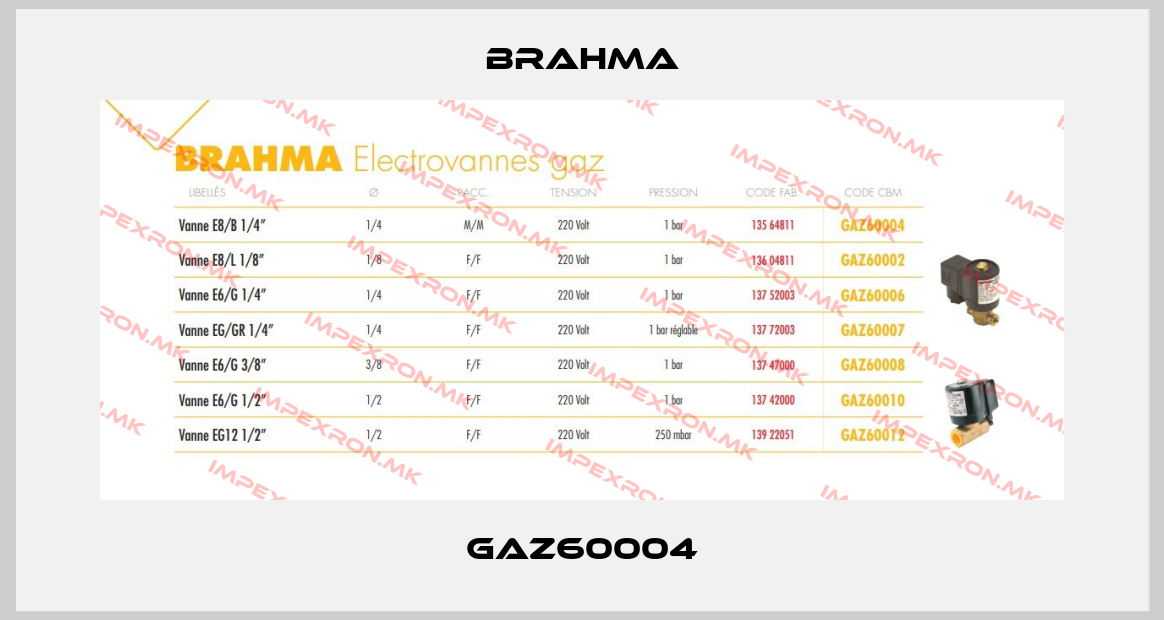 Brahma-GAZ60004price