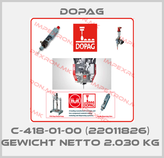 Dopag-C-418-01-00 (22011826)  Gewicht netto 2.030 KG price