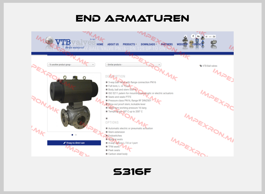 End Armaturen-S316Fprice