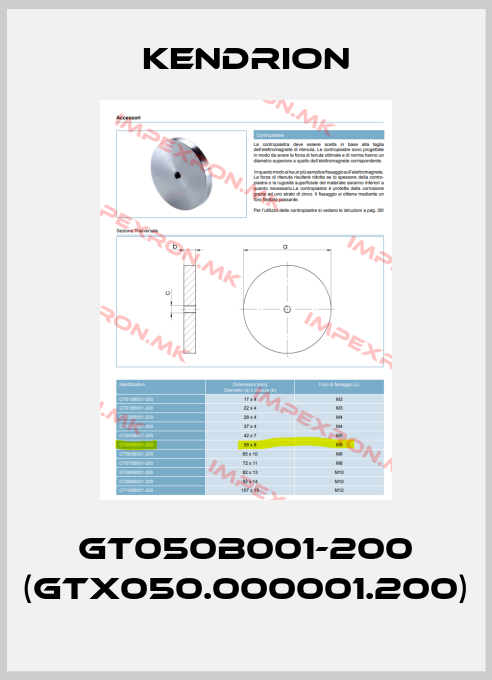 Kendrion-GT050B001-200 (GTX050.000001.200)price